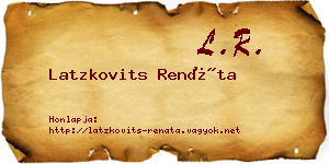 Latzkovits Renáta névjegykártya