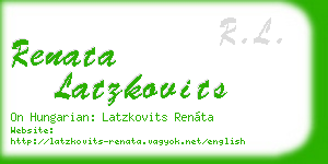 renata latzkovits business card